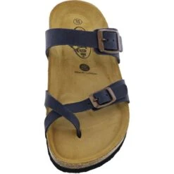 Plakton Womens Savannah Strappy Toe Post Sandals - Marino Blue -Shoe Sales Shop Plakton Savannah 181032 MARINO B 7