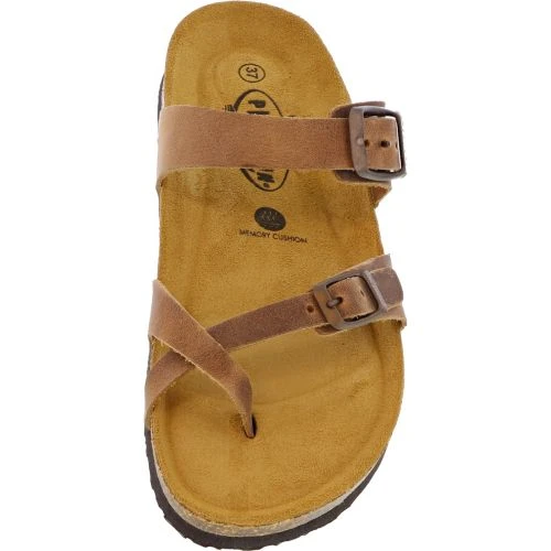 Plakton Womens Savannah Strappy Toe Post Sandals - Tan Brown 6 Plakton Womens Savannah Strappy Toe Post Sandals - Tan Brown - Image 4