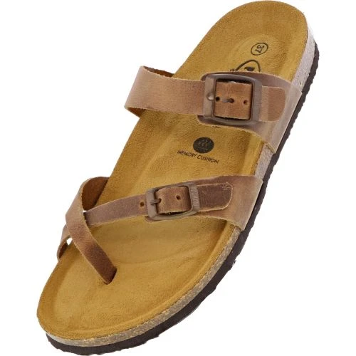 Plakton Womens Savannah Strappy Toe Post Sandals - Tan Brown 7 Plakton Womens Savannah Strappy Toe Post Sandals - Tan Brown - Image 5