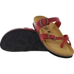 Plakton Womens Savannah Strappy Toe Post Sandals - Rojo Red 9 Plakton Womens Savannah Strappy Toe Post Sandals - Rojo Red -Shoe Sales Shop Plakton Savannah 181032 ROJO A 7