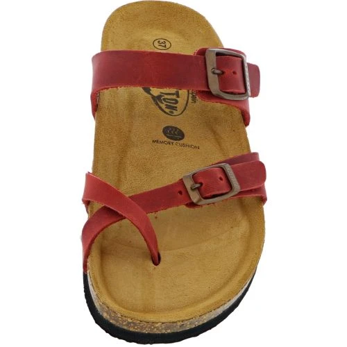 Plakton Womens Savannah Strappy Toe Post Sandals - Rojo Red 6 Plakton Womens Savannah Strappy Toe Post Sandals - Rojo Red - Image 4