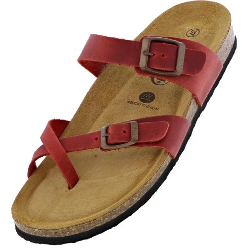 Plakton Womens Savannah Strappy Toe Post Sandals - Rojo Red 7 Plakton Womens Savannah Strappy Toe Post Sandals - Rojo Red - Image 5