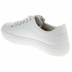 Rieker Womens L59L1 Leather Trainers - White -Shoe Sales Shop Reiker L59L1 83 White 2 6