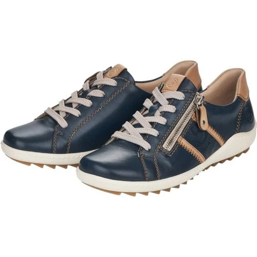 Remonte Womens R1426-14 Trainers - Navy Blue Tan 4 Remonte Womens R1426-14 Trainers - Navy Blue Tan - Image 2