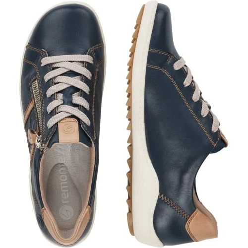 Remonte Womens R1426-14 Trainers - Navy Blue Tan 8 Remonte Womens R1426-14 Trainers - Navy Blue Tan - Image 6