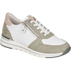 Remonte Womens R6706-80 Trainers - White Green Pink