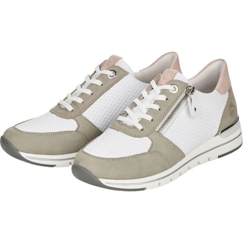 Remonte Womens R6706-80 Trainers - White Green Pink 4 Remonte Womens R6706-80 Trainers - White Green Pink - Image 2