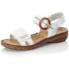 Rieker Womens Adjustable Comfort Sandals - White -Shoe Sales Shop Rieker 628Z3 White 1 6