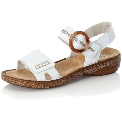 Rieker Womens Adjustable Comfort Sandals - White 3 Rieker Womens Adjustable Comfort Sandals - White