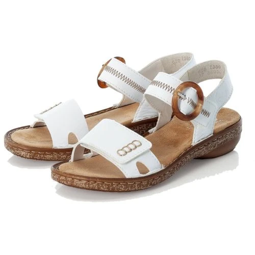 Rieker Womens Adjustable Comfort Sandals - White 7 Rieker Womens Adjustable Comfort Sandals - White - Image 5