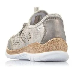 Rieker Womens N42K6 Shoes - Grey Rose Metallic Silverflower -Shoe Sales Shop Rieker N42K6 Silver 3 13
