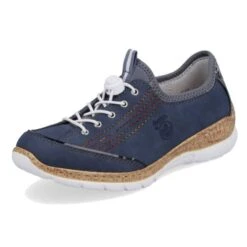 Rieker Womens N42T0 Slip On Shoe - Jeans Blue Marine Light Blue