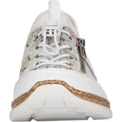 Rieker Womens N42V1 Shoes - Off White Floral -Shoe Sales Shop Rieker N42V1 90 Multi 7 6