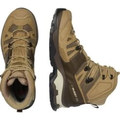 Salomon Mens Quest 4 GTX Waterproof Walking Hiking Boots - Kelp Wren Bleached Sand -Shoe Sales Shop Salomon Quest4GTX KelpWrenSand 3 21
