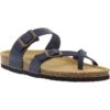 Plakton Womens Savannah Strappy Toe Post Sandals - Marino Blue