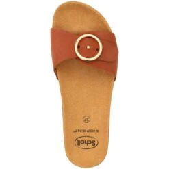 Scholl Womens Malibu Mule Adjustable Slide Sandals - Cognac 8 Scholl Womens Malibu Mule Adjustable Slide Sandals - Cognac -Shoe Sales Shop Scholl MalibuMule Cognac 3 5