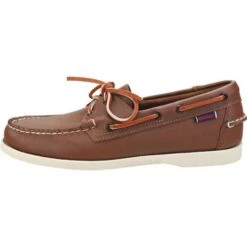 Sebago Mens Dockside Portland Leather Boat Deck Shoes - Brown -Shoe Sales Shop Sebago DocksidesPortland Brown 3 9