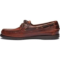 Sebago Mens Schooner Vintage Leather Boat Deck Shoes - Brown 925 -Shoe Sales Shop Sebago SchoonerWaxed BrownGum 2 8