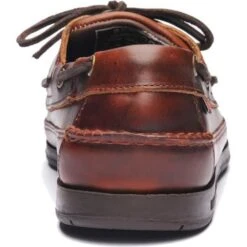 Sebago Mens Schooner Vintage Leather Boat Deck Shoes - Brown 925 -Shoe Sales Shop Sebago SchoonerWaxed BrownGum 4 8