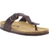 Plakton Womens San Sebastian Toe Post Sandals - Dark Brown -Shoe Sales Shop Sebastian 181671 MARRON 02855027
