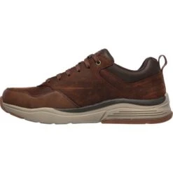 Skechers Mens Benago Hombre Waterproof Shoe - Dark Brown -Shoe Sales Shop Skechers BenagoHombr DarkBrown 5 20