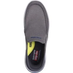 Skechers Mens Delson 3.0 Cabrino Slip Ins Trainers - Black Grey -Shoe Sales Shop Skechers DelsonCabrino Gray 1 11