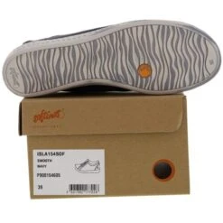 Softinos Womens Isla Trainers - Navy Smooth -Shoe Sales Shop Softinos ISLA SmoothNavy Sole 5
