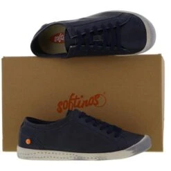 Softinos Womens Isla Trainers - Navy Smooth -Shoe Sales Shop Softinos ISLA SmoothNvy Pair 5