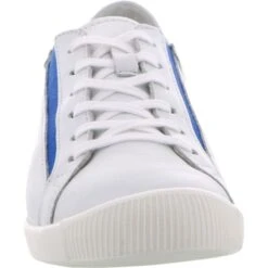 Softinos By Fly London Womens Iddy Trainers - White Blue Elastic -Shoe Sales Shop Softinos Iddy WhiteBlue 02 6