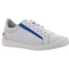 Softinos By Fly London Womens Iddy Trainers - White Blue Elastic