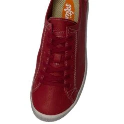 Softinos By Fly London Womens Isla Trainers - Smooth Red -Shoe Sales Shop Softinos Isla SMOOTHRed 4 6