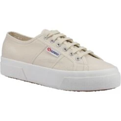 Superga Womens 2740 Platform Trainers - Beige Light Eggshell
