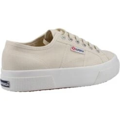 Superga Womens 2740 Platform Trainers - Beige Light Eggshell -Shoe Sales Shop Superga 2740 Beige 3 11