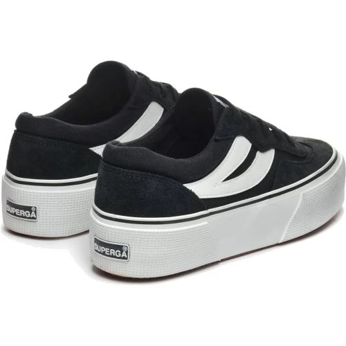 Superga Womens 3041 Revolley Trainers - Black White 6 Superga Womens 3041 Revolley Trainers - Black White - Image 4