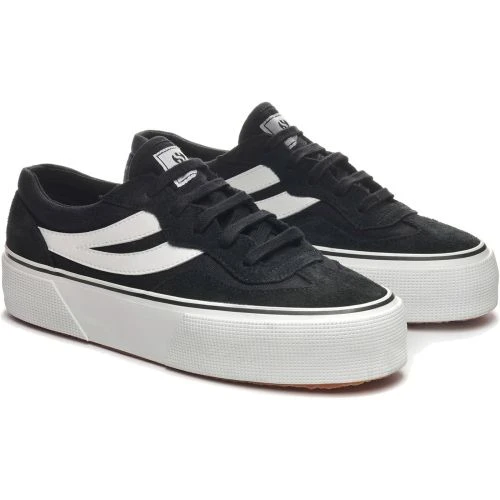 Superga Womens 3041 Revolley Trainers - Black White 3 Superga Womens 3041 Revolley Trainers - Black White