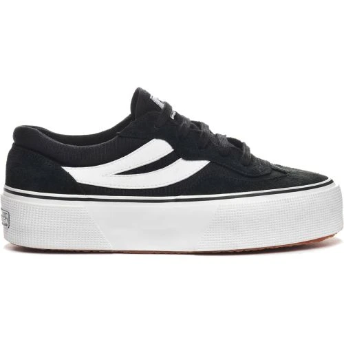 Superga Womens 3041 Revolley Trainers - Black White 4 Superga Womens 3041 Revolley Trainers - Black White - Image 2