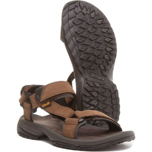 Teva Mens Terra FI Lite Leather Adjustable Sandal - Brown 5 Teva Mens Terra FI Lite Leather Adjustable Sandal - Brown - Image 3
