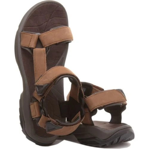 Teva Mens Terra FI Lite Leather Adjustable Sandal - Brown 6 Teva Mens Terra FI Lite Leather Adjustable Sandal - Brown - Image 4