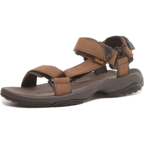 Teva Mens Terra FI Lite Leather Adjustable Sandal - Brown 8 Teva Mens Terra FI Lite Leather Adjustable Sandal - Brown - Image 6