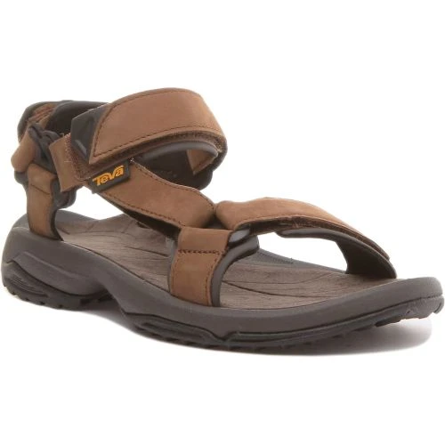 Teva Mens Terra FI Lite Leather Adjustable Sandal - Brown 3 Teva Mens Terra FI Lite Leather Adjustable Sandal - Brown