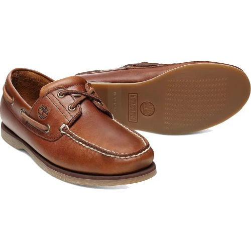 Timberland Mens Classic 2 Eye Boat Shoes - Brown - A232X 4 Timberland Mens Classic 2 Eye Boat Shoes - Brown - A232X - Image 2