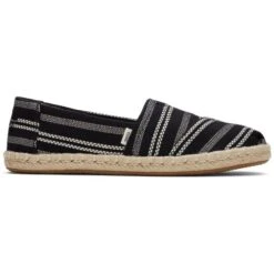 Toms Womens Classic Alpargata Rope Vegan Shoes - Black -Shoe Sales Shop Toms AlpargataRope Black 1 5