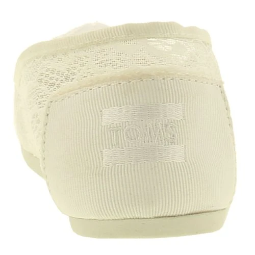 Toms Womens Classic Lace Slip On Espadrille Shoes - White Lace 10 Toms Womens Classic Lace Slip On Espadrille Shoes - White Lace - Image 8