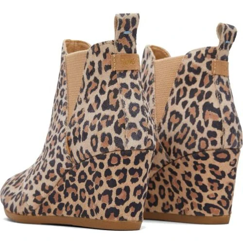 Toms Womens Kelsey Boots - Desert Tan Leopard 4 Toms Womens Kelsey Boots - Desert Tan Leopard - Image 2