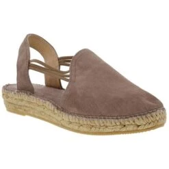 Toni Pons Womens Nuria Leather Slingback Espadrilles - Taupe -Shoe Sales Shop ToniPons Nuria Taupe Main 16