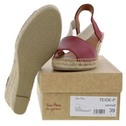 Toni Pons Womens Teide P Wedge Espadrille Sandals - Vermell -Shoe Sales Shop ToniPons TeideP Vermell SOLE 16