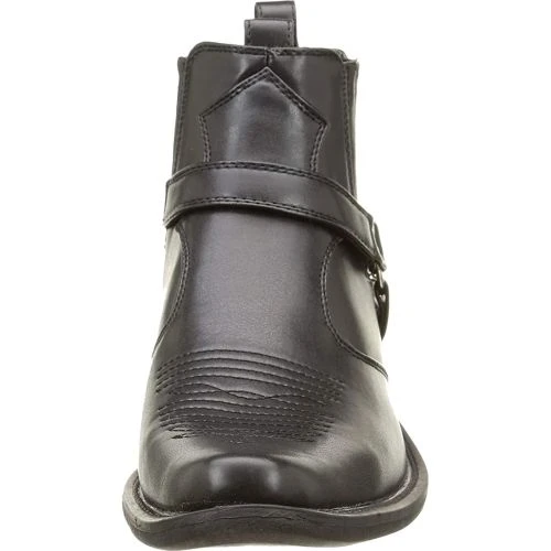 US Brass Mens Eastwood Western Cowboy Boots - Black 5 US Brass Mens Eastwood Western Cowboy Boots - Black - Image 3