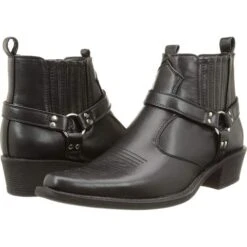 US Brass Mens Eastwood Western Cowboy Boots - Black 13 US Brass Mens Eastwood Western Cowboy Boots - Black -Shoe Sales Shop UKD EastwoodM183A Black 5 17