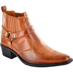 US Brass Mens Eastwood Western Cowboy Boots - Tan -Shoe Sales Shop UKD EastwoodM183BT Tan 1 10