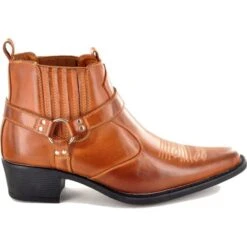 US Brass Mens Eastwood Western Cowboy Boots - Tan -Shoe Sales Shop UKD EastwoodM183BT Tan 8 10